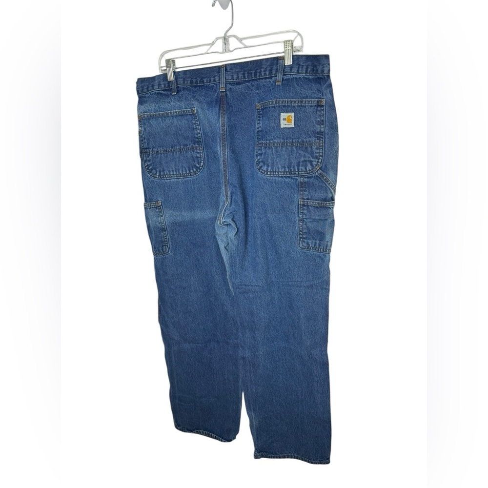 Carhartt Mens FRB13 DNM Straight Leg Jeans Medium Wash Denim Size 40 x 34
